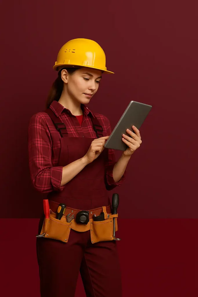 Ingeniera de Modex360 junto al formulario de contacto